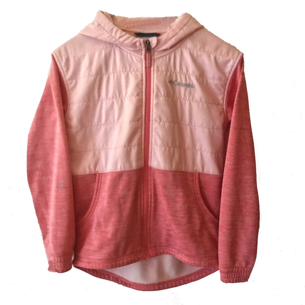 COLUMBIA SPORTSWEAR GIRL'S PINK HOODIE JACKET SIZE M (10-12)